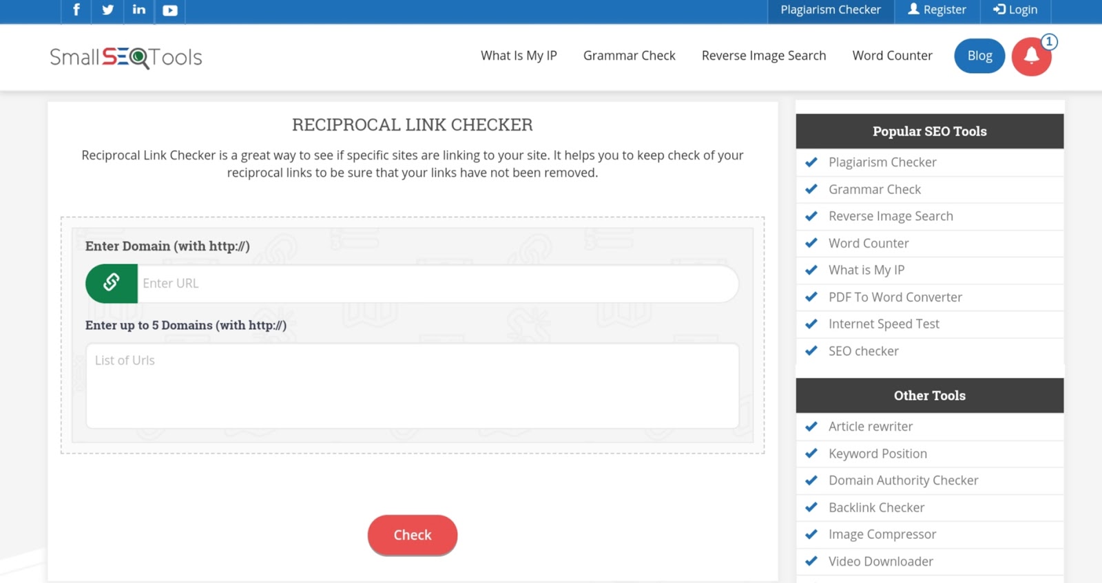 reciprocal link checker
