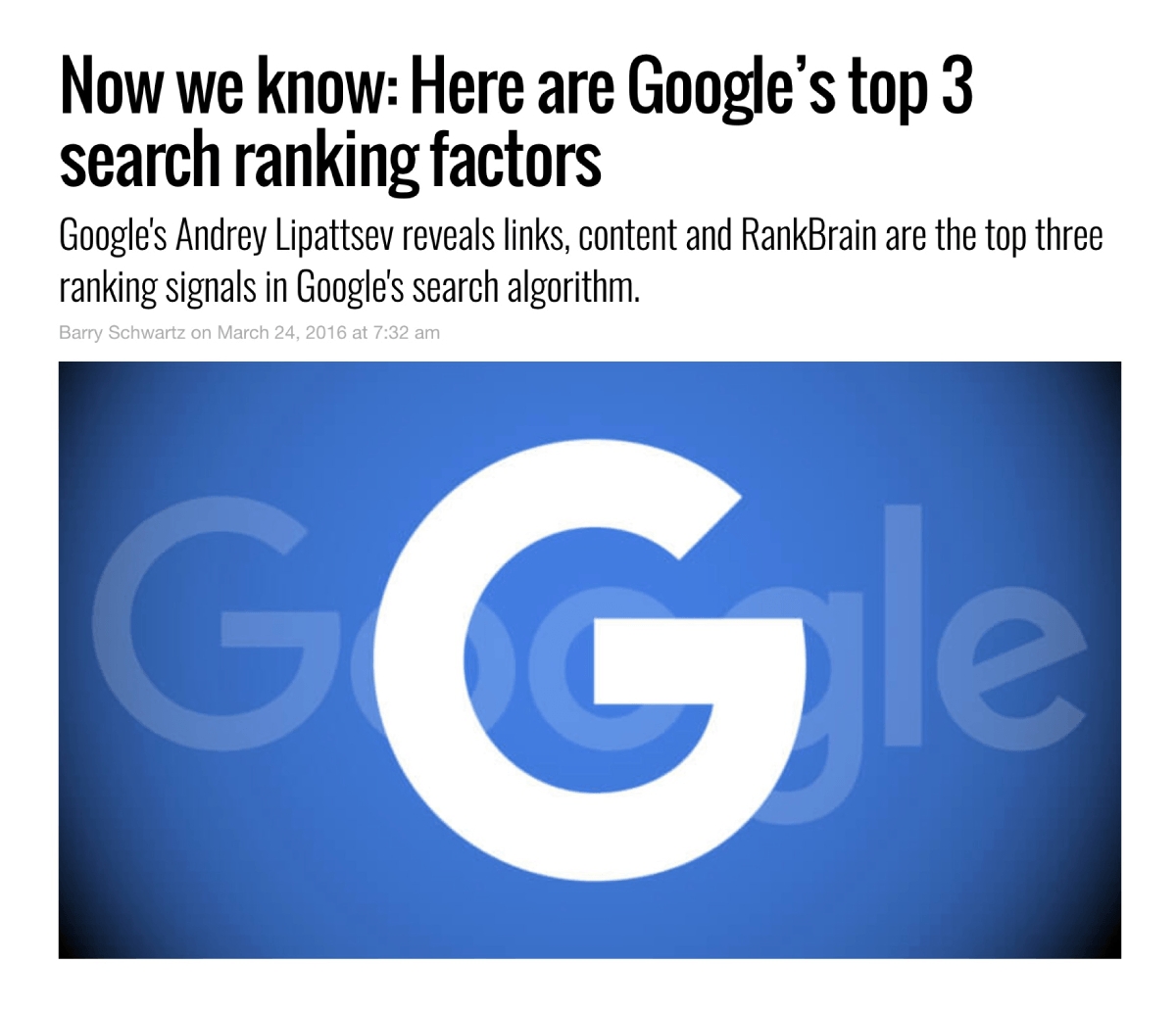 top ranking factors