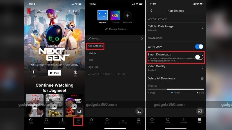 Smart Download Feature of Netflix for iPad, iPhone Apps